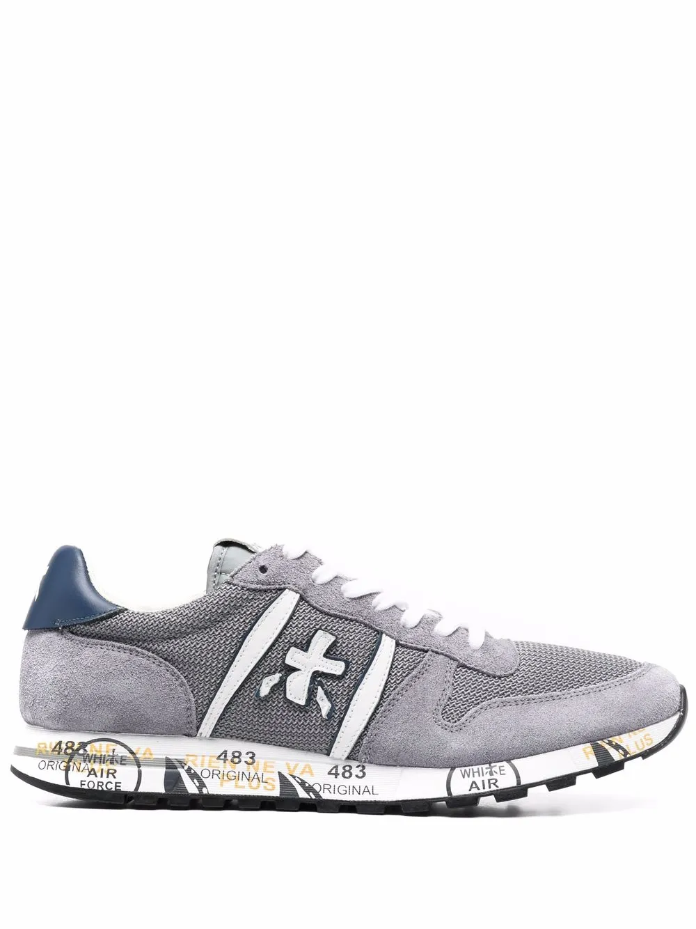 

Premiata Eric panelled low-top sneakers - Grey