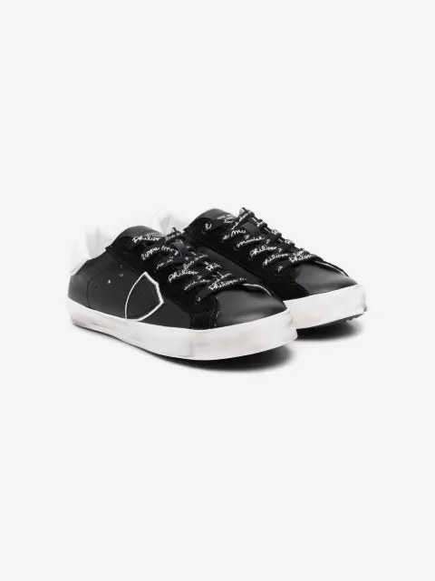 Philippe Model Kids logo-patch low top sneakers