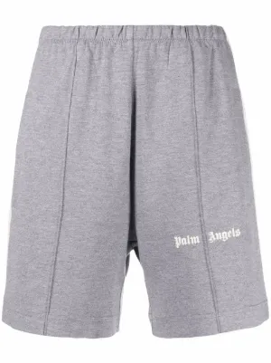 Palm Angels logo print Track Shorts Farfetch