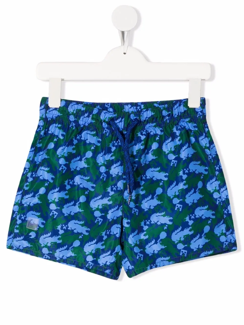 

Lacoste Kids all-over logo-print swim shorts - Blue