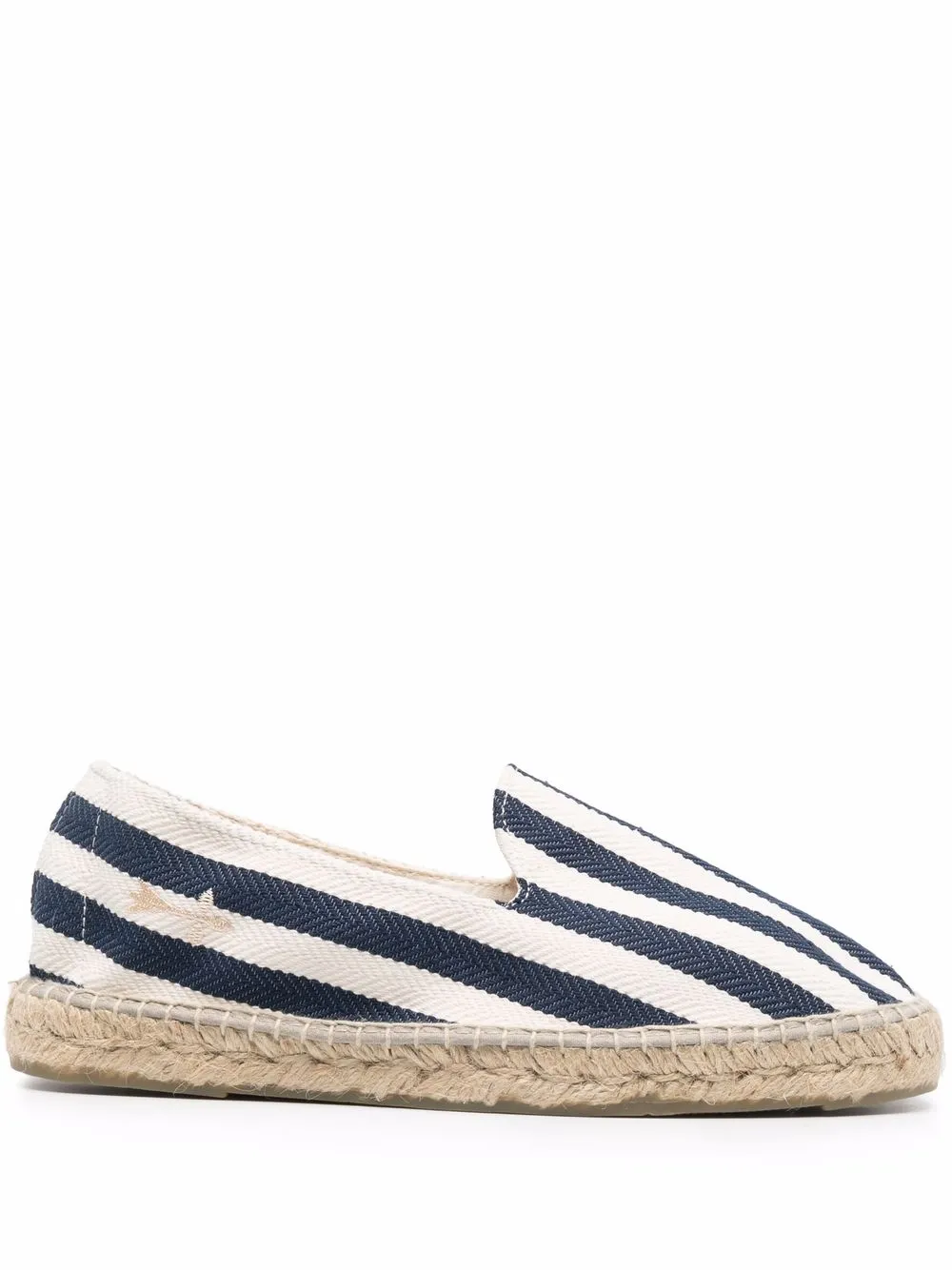 

Manebi alpargatas slip-on con motivo de rayas - Blanco