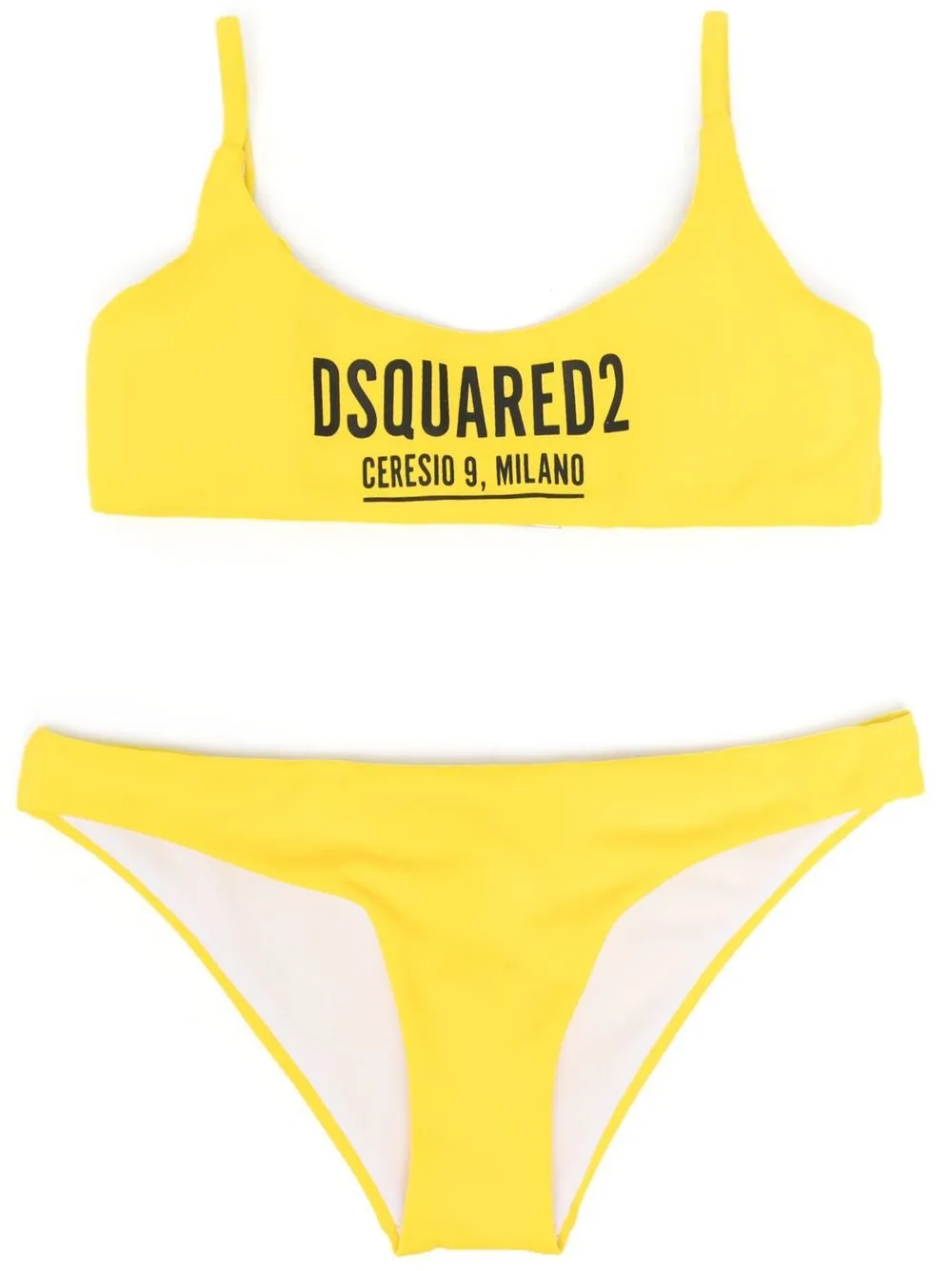 

Dsquared2 Kids bikini con logo estampado - Amarillo