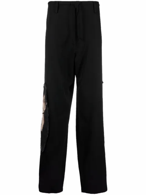 Yohji Yamamoto 드로스트링 스트레이트 팬츠