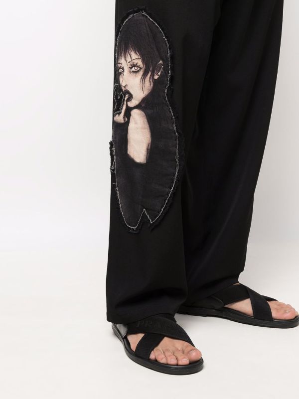 Yohji Yamamoto ドローストリング ストレートパンツ - Farfetch