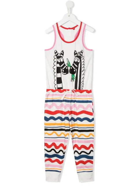Stella McCartney Kids جمبسوت قطن بطبعة جرافيك