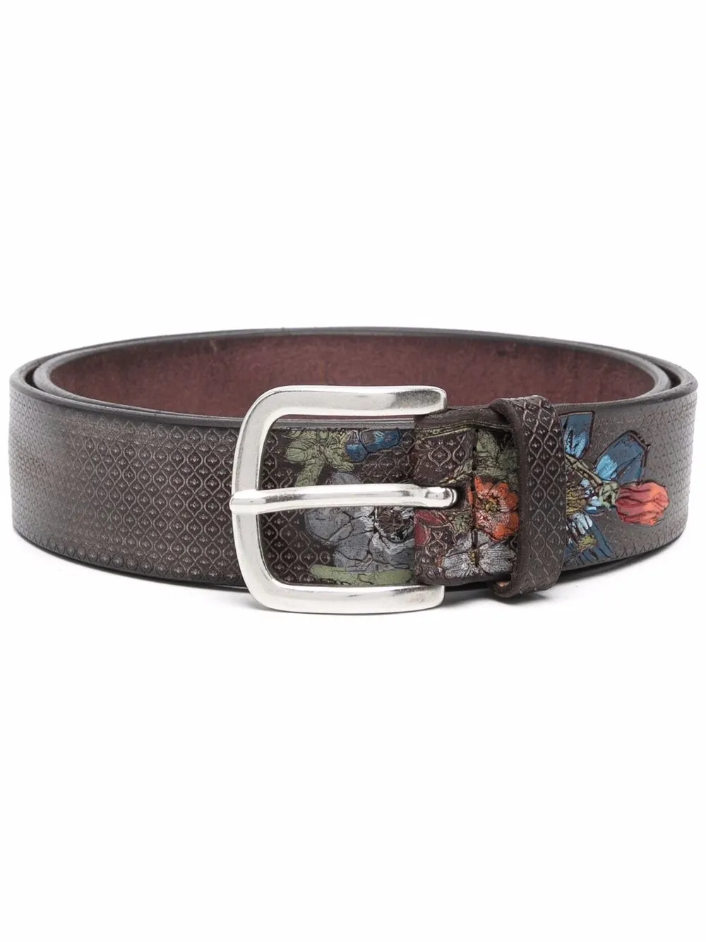 

Orciani floral-print belt - Brown