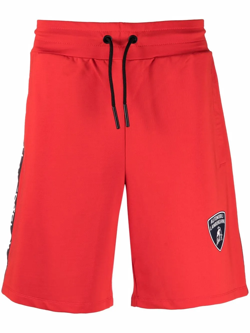 

Automobili Lamborghini shorts con cordones y logo - Rojo