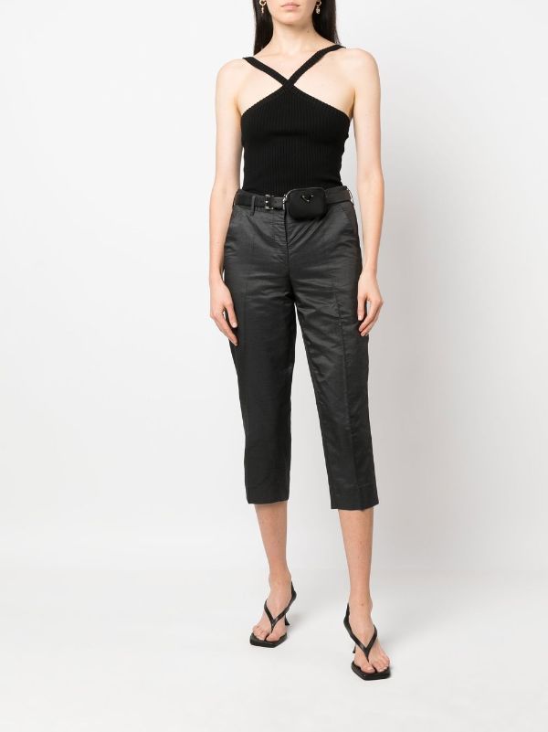 Prada Pre-Owned 2000s high-waisted Cropped Trousers - Farfetch