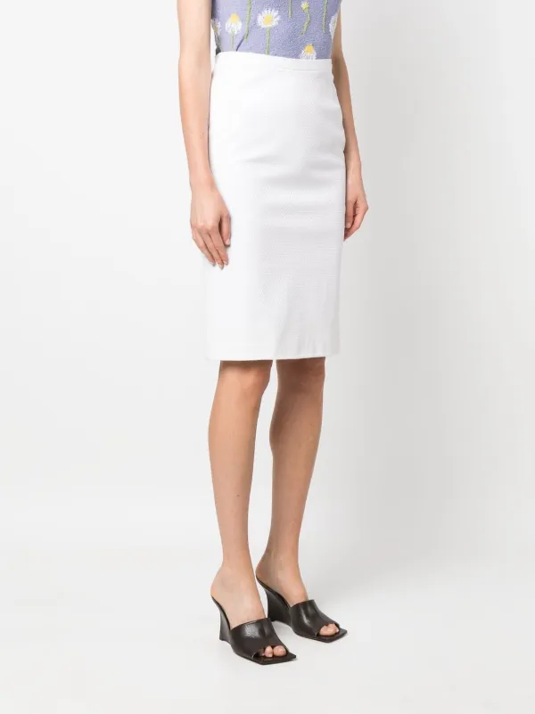 Dolce & Gabbana Pre-Owned 2000s knee-length Pencil Skirt | White | FARFETCH