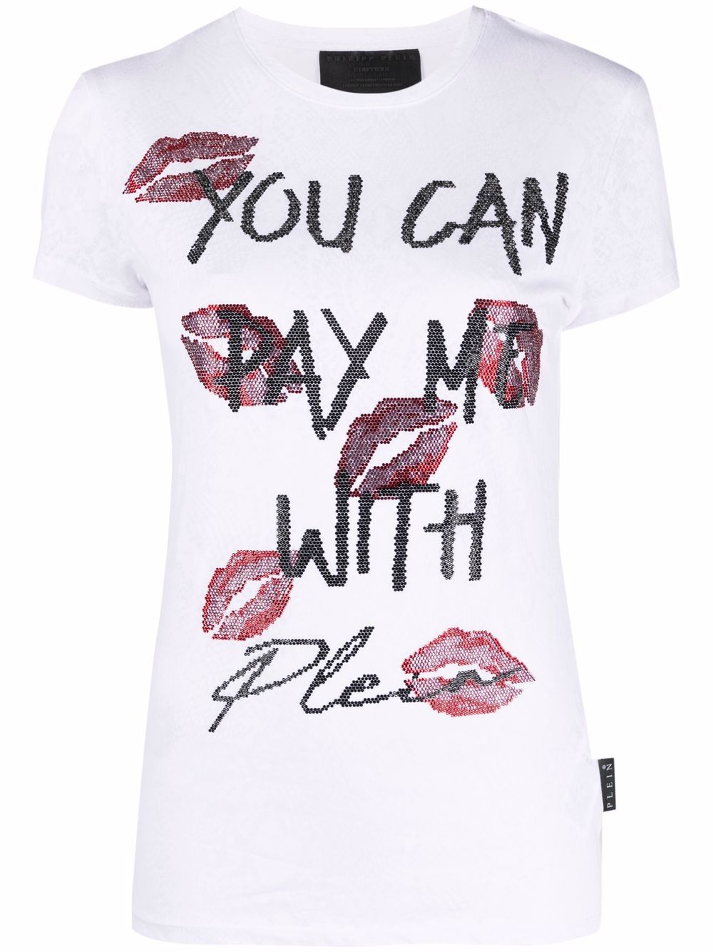 Philipp Plein sequin-embellished shortsleeved T-shirt - White