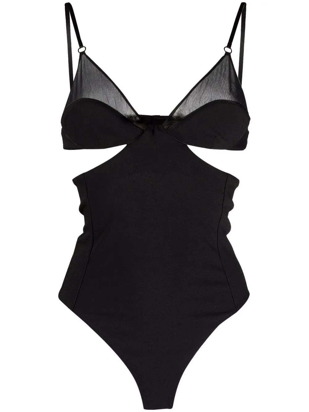 cut-out traingle bodysuit