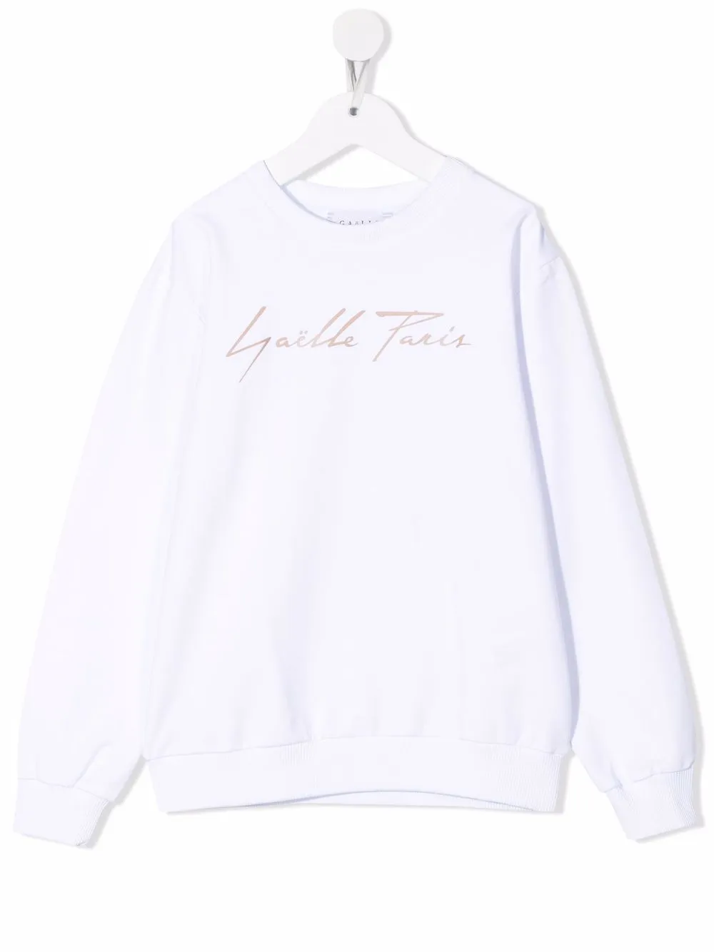 

Gaelle Paris Kids sudadera con cuello redondo y logo estampado - Blanco