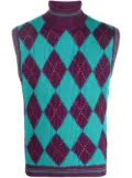 Versace sleeveless roll neck jumper - Green