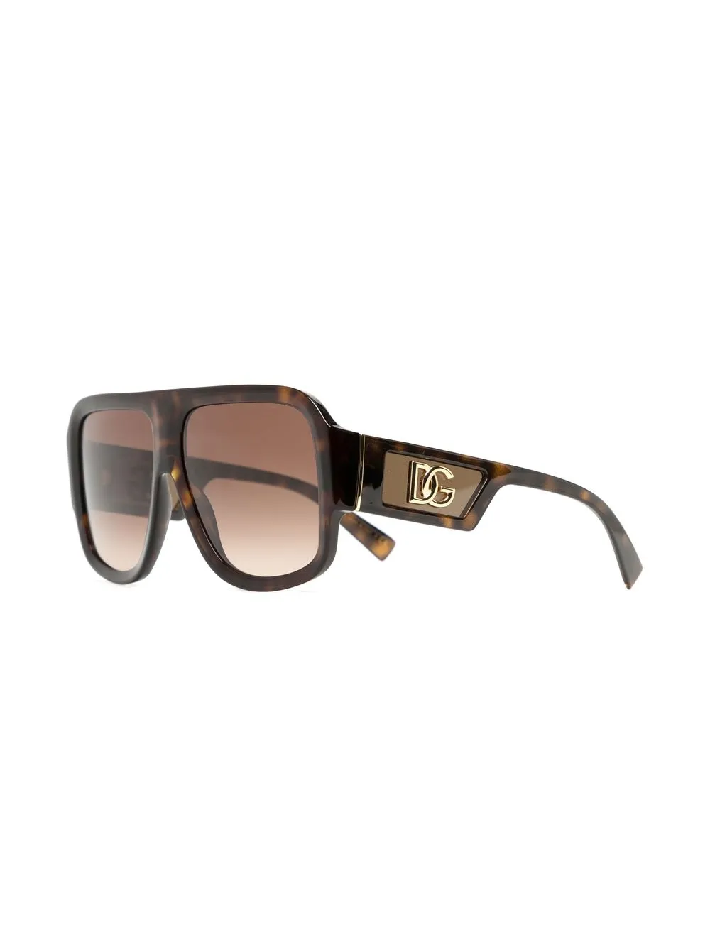 Dolce & Gabbana Eyewear Zonnebril met oversized montuur - Bruin