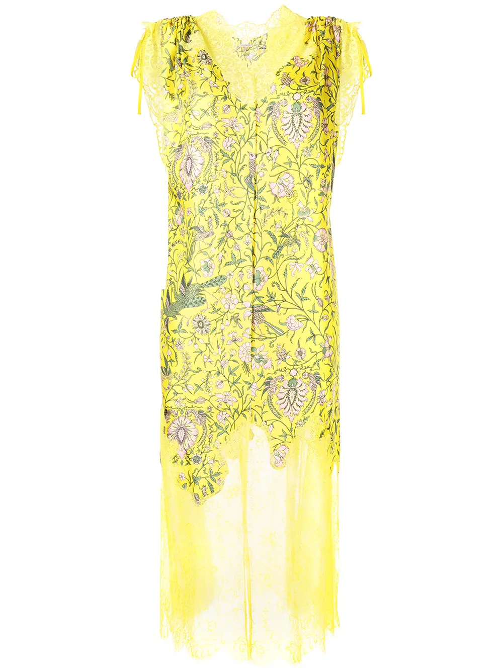 

SHIATZY CHEN vestido con cuello en V - Amarillo