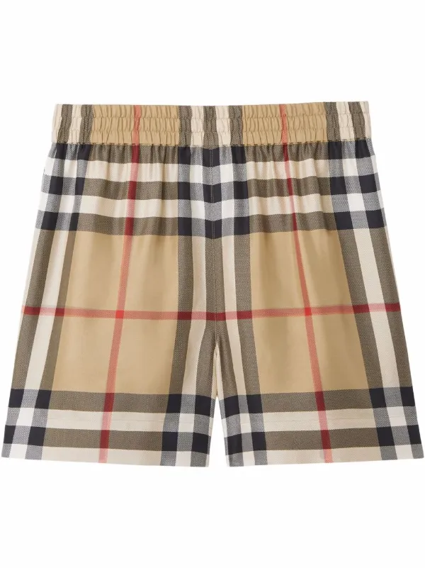 Burberry check-detail Shorts - Farfetch