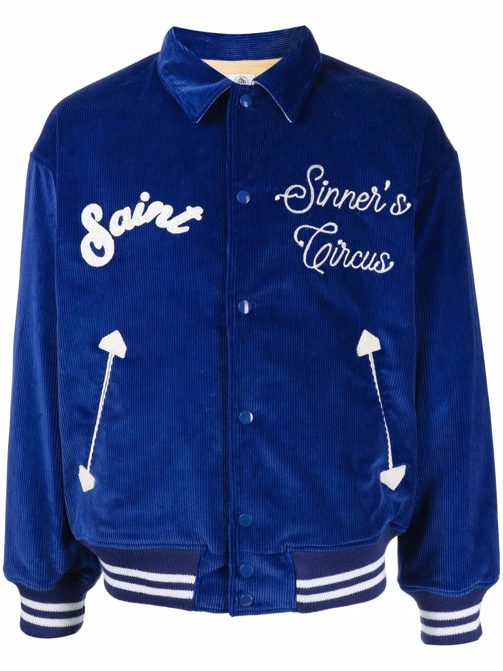 

SAINT MXXXXXX chamarra bomber con logo bordado - Azul