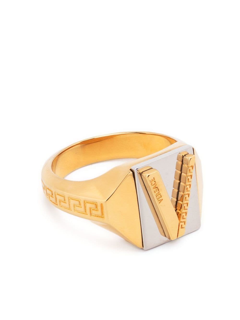 Versace Barocco V logo ring