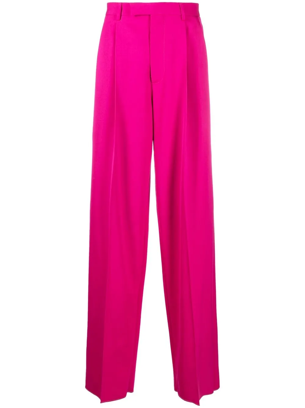 

Versace pleated straight leg trousers - Rosado