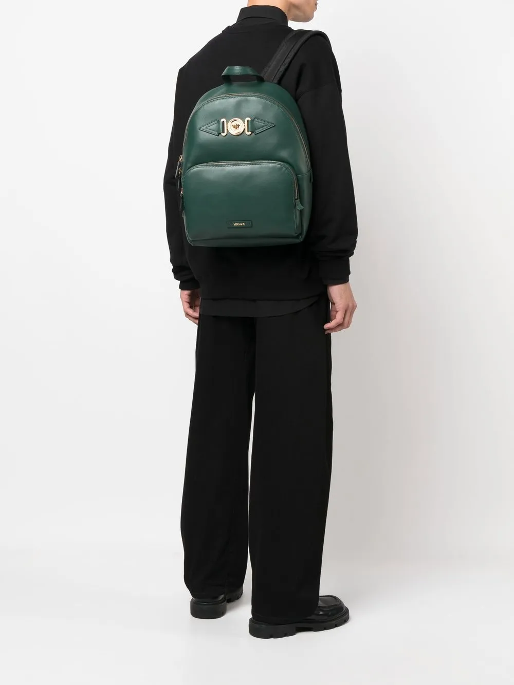 Versace Medusa leren rugzak - Groen