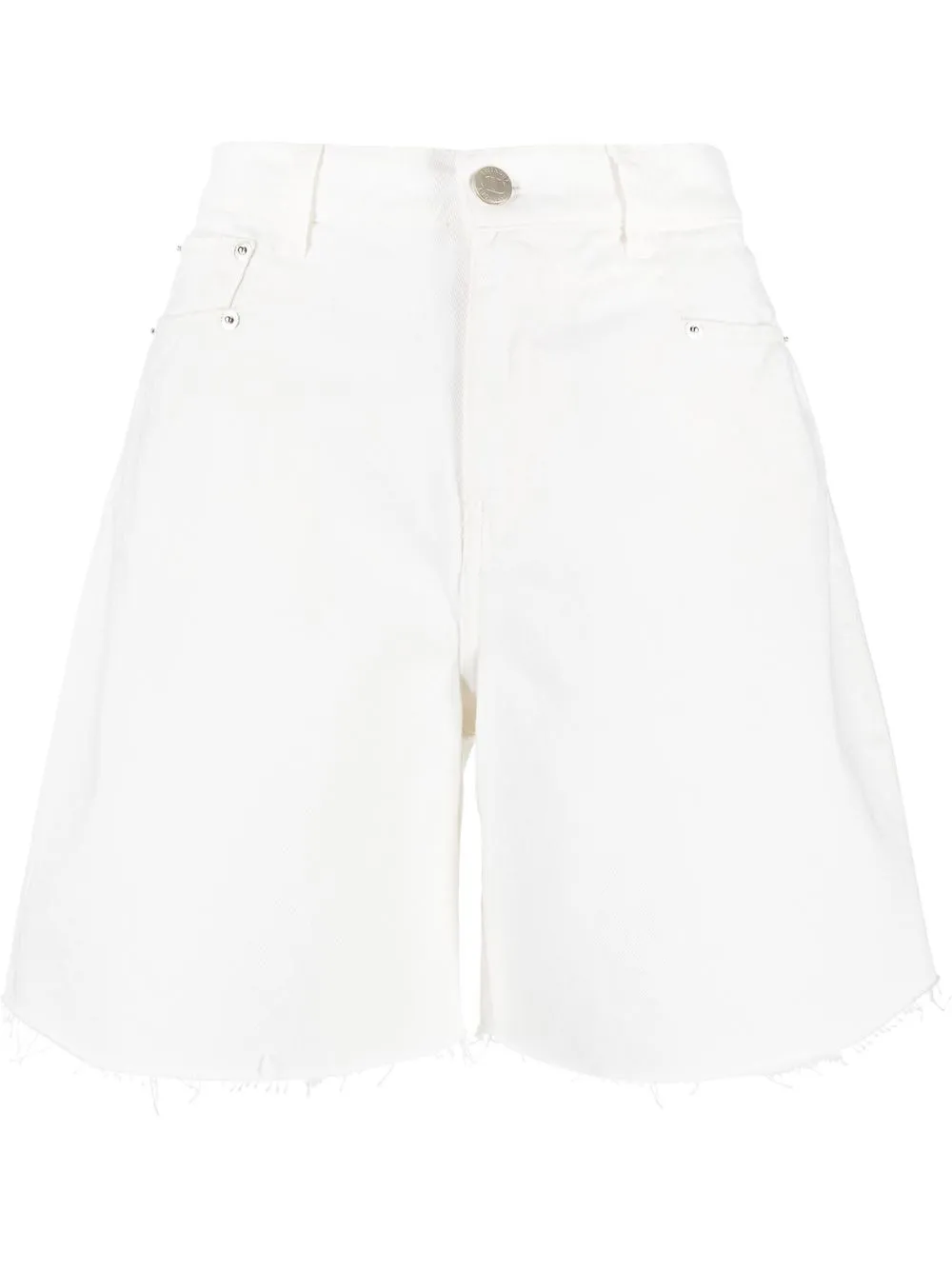 

TWINSET shorst de mezclilla con tiro alto - Blanco