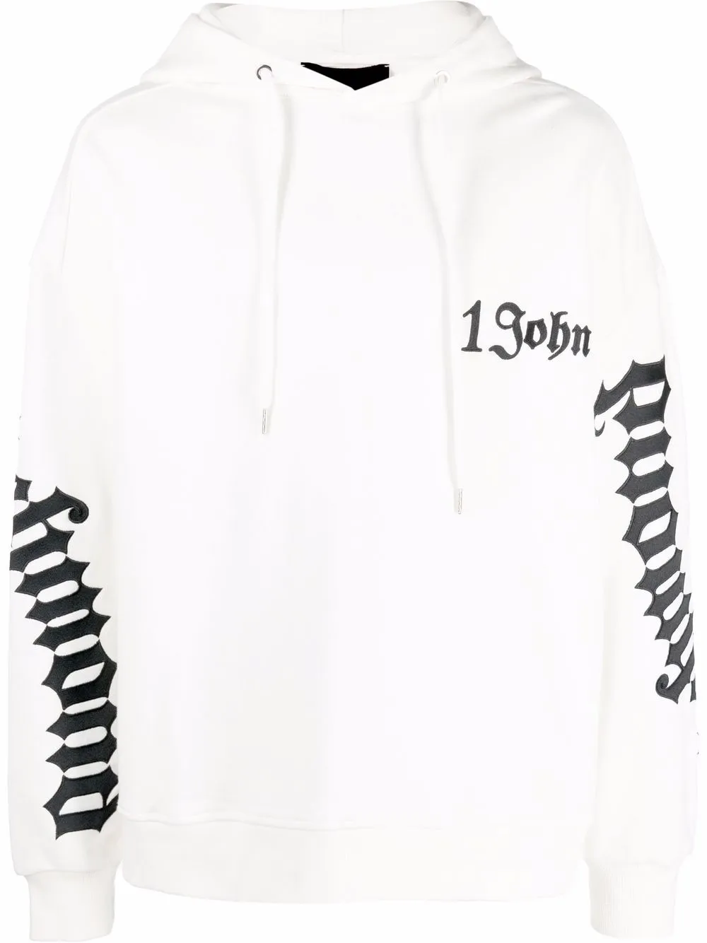 

John Richmond hoodie con logo estampado - Blanco