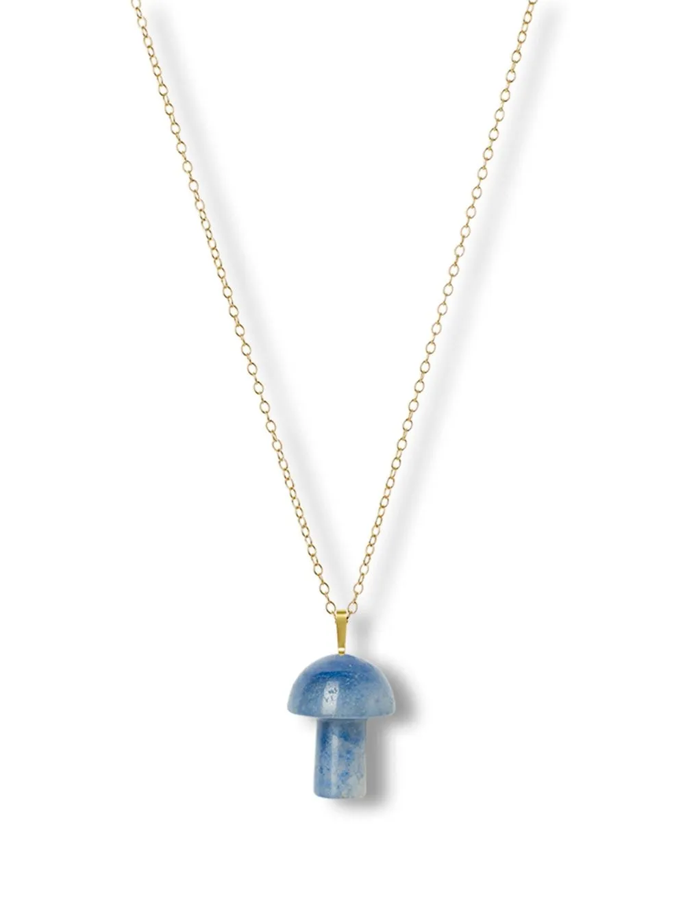 

THE ALKEMISTRY 18kt yellow gold Iqra Mushroom blue adventurine crystal necklace