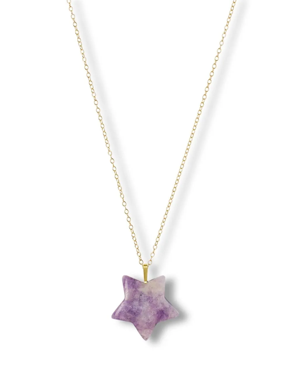 

THE ALKEMISTRY 18kt yellow gold Iqra Star amethyst crystal necklace