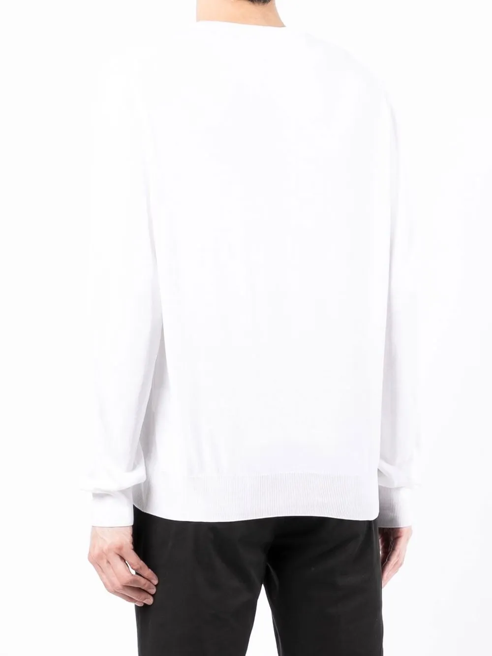 Canali Crew-neck Jumper In White