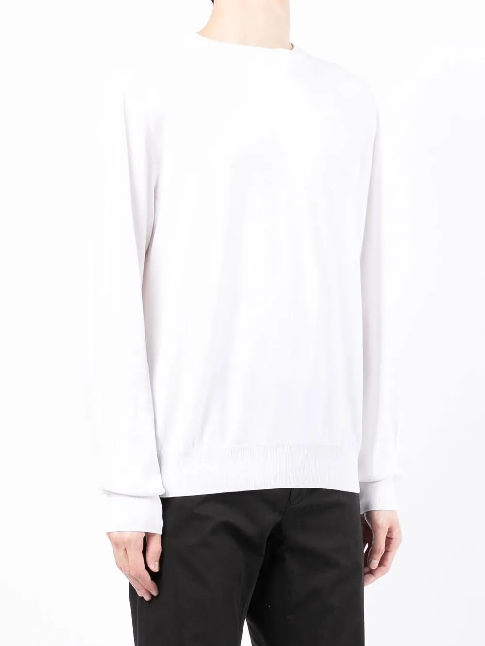 Canali Crew-neck Jumper In White