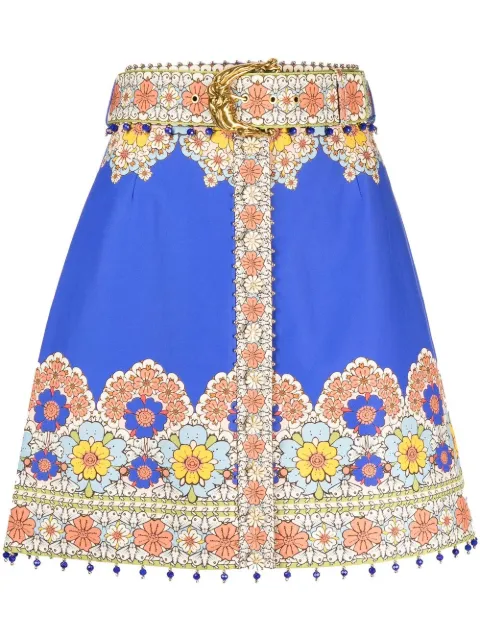 ZIMMERMANN Cosmic Sagittarius belted miniskirt