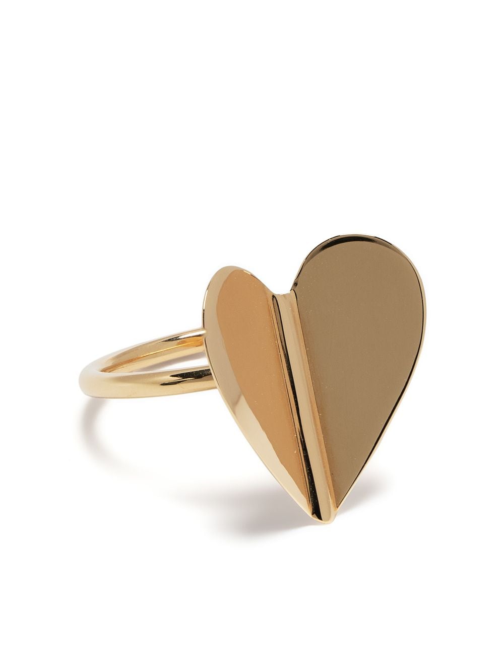 18kt yellow gold Folded Heart ring