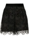 SHIATZY CHEN art-deco lace shorts - Black