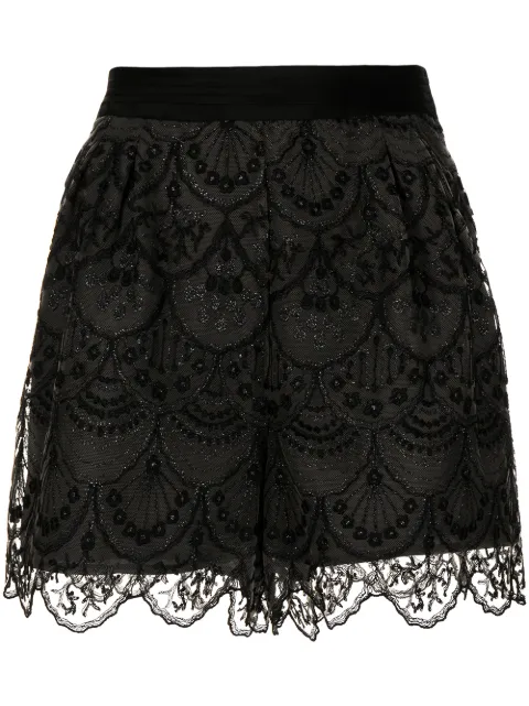 SHIATZY CHEN shorts con encaje