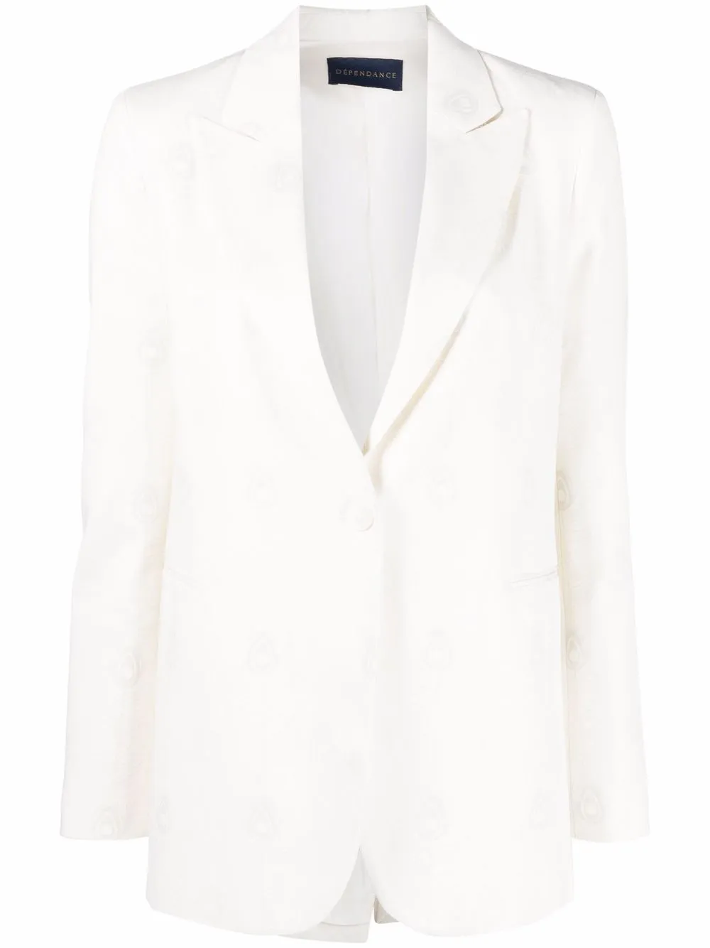 

DEPENDANCE single-breasted blazer - White