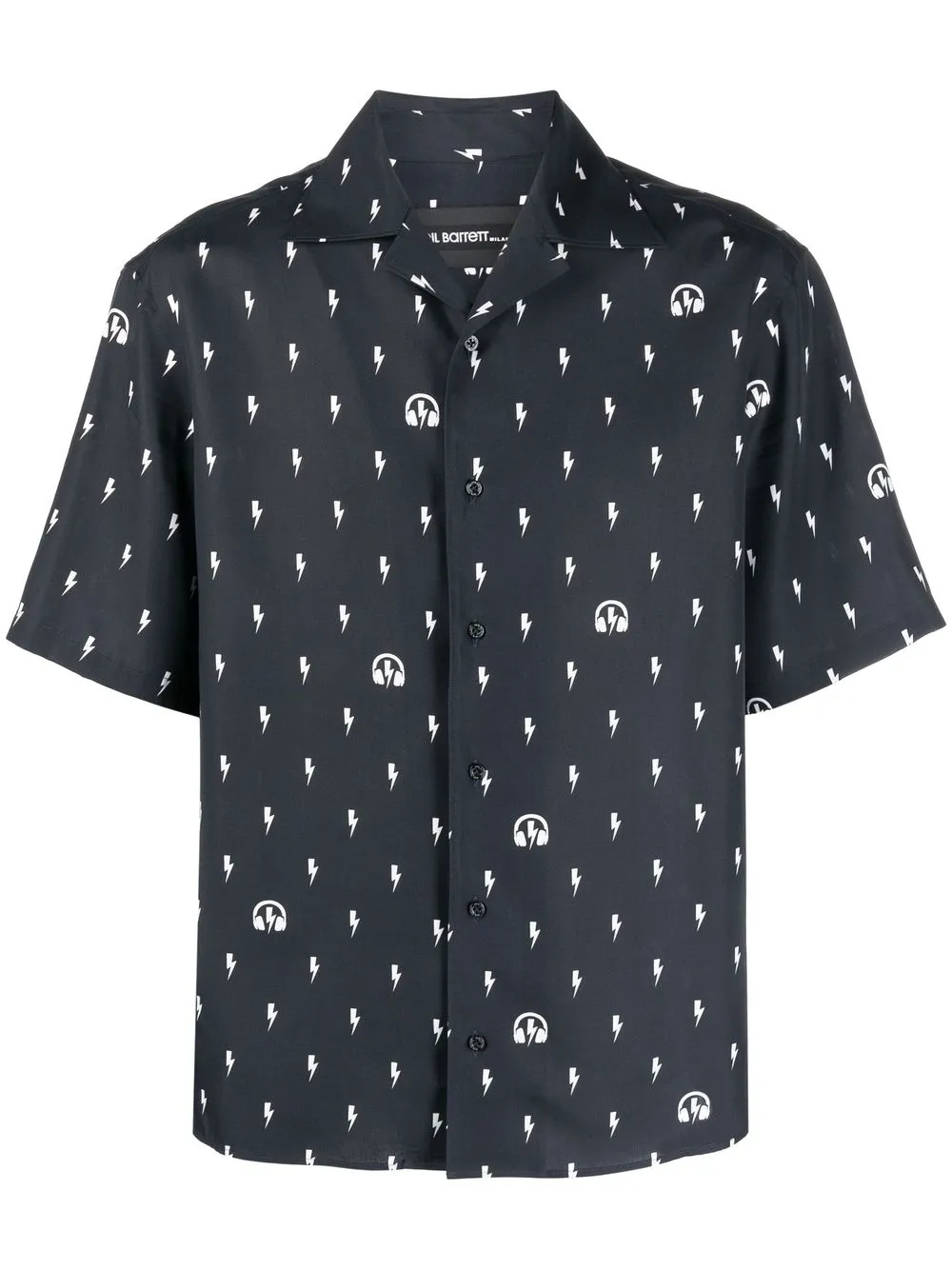 

Neil Barrett camisa Sonic Bolt - Negro