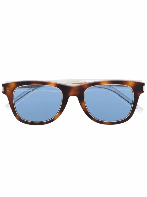 Saint Laurent Eyewear tortoiseshell wayfarer-frame sunglasses