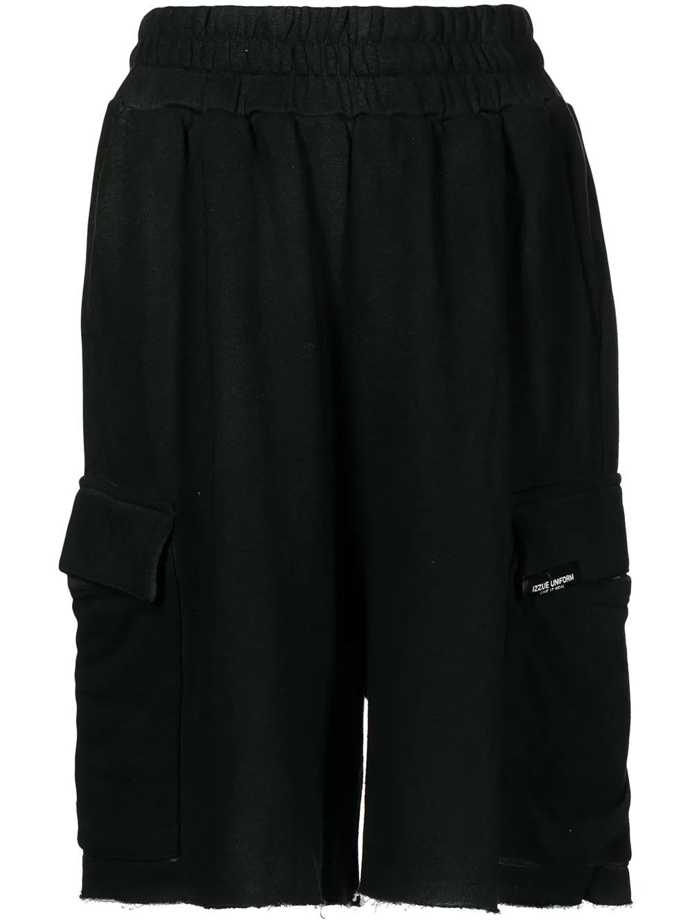 

izzue shorts deportivos con parche del logo - Negro