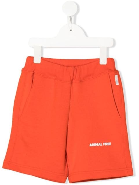 Save The Duck Kids - logo-print cotton track shorts