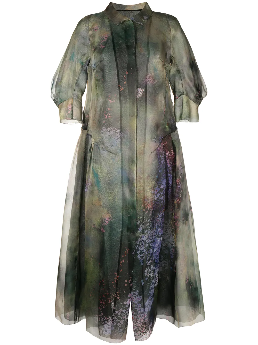 

SHIATZY CHEN printed silk dress - Green