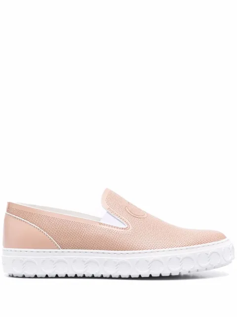 Casadei tenis slip-on con logo en relieve