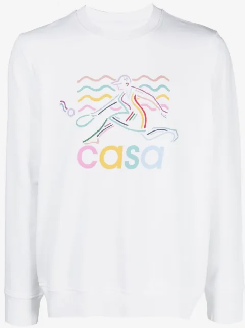 Casablanca logo-print organic cotton sweatshirt