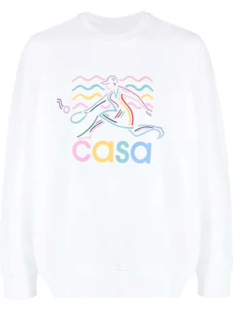 Casablanca logo-print organic cotton sweatshirt
