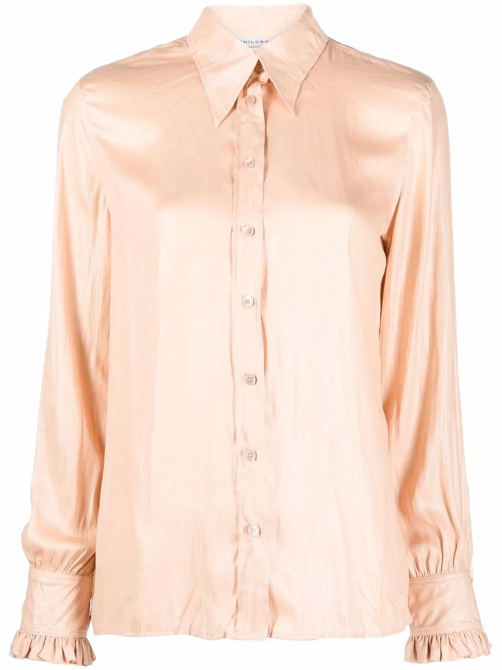 

Philosophy Di Lorenzo Serafini ruffle-cuff classic button-up shirt - Neutrals