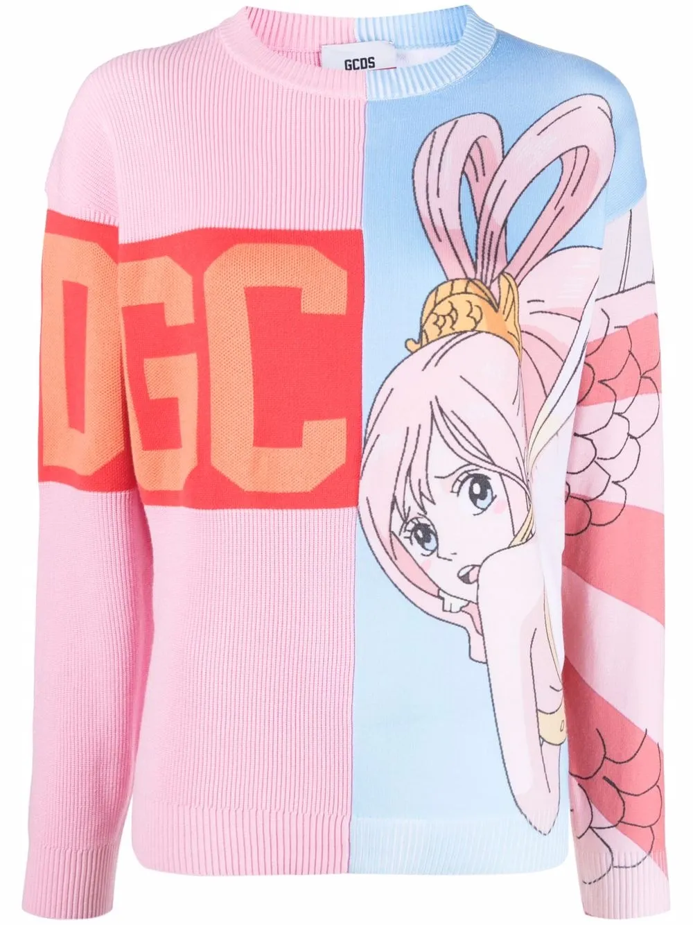 

Gcds x One Piece Shirahoshi print jumper - Pink