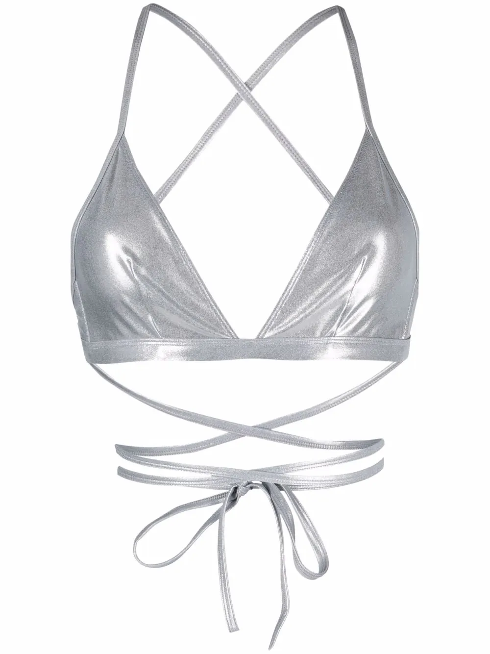 

Isabel Marant wrap triangle bikini - Silver