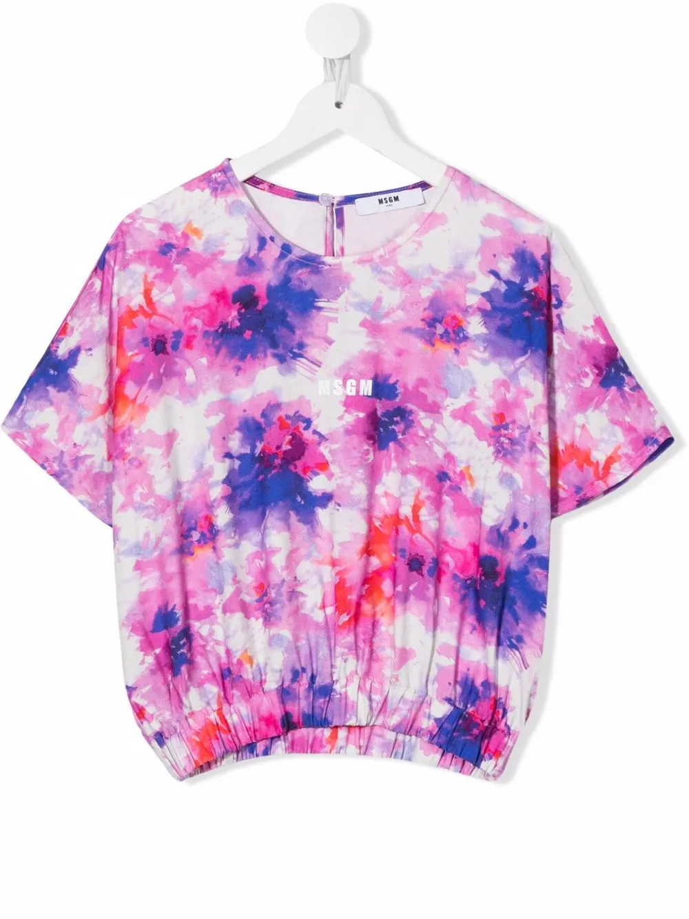 

MSGM Kids playera con estampado tie dye - Rosado