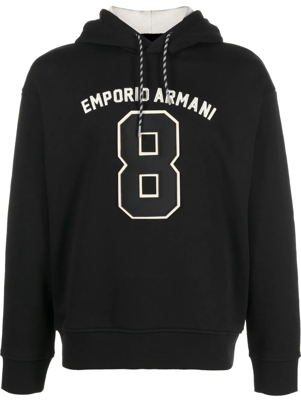 

Emporio Armani hoodie con parche de número - Negro