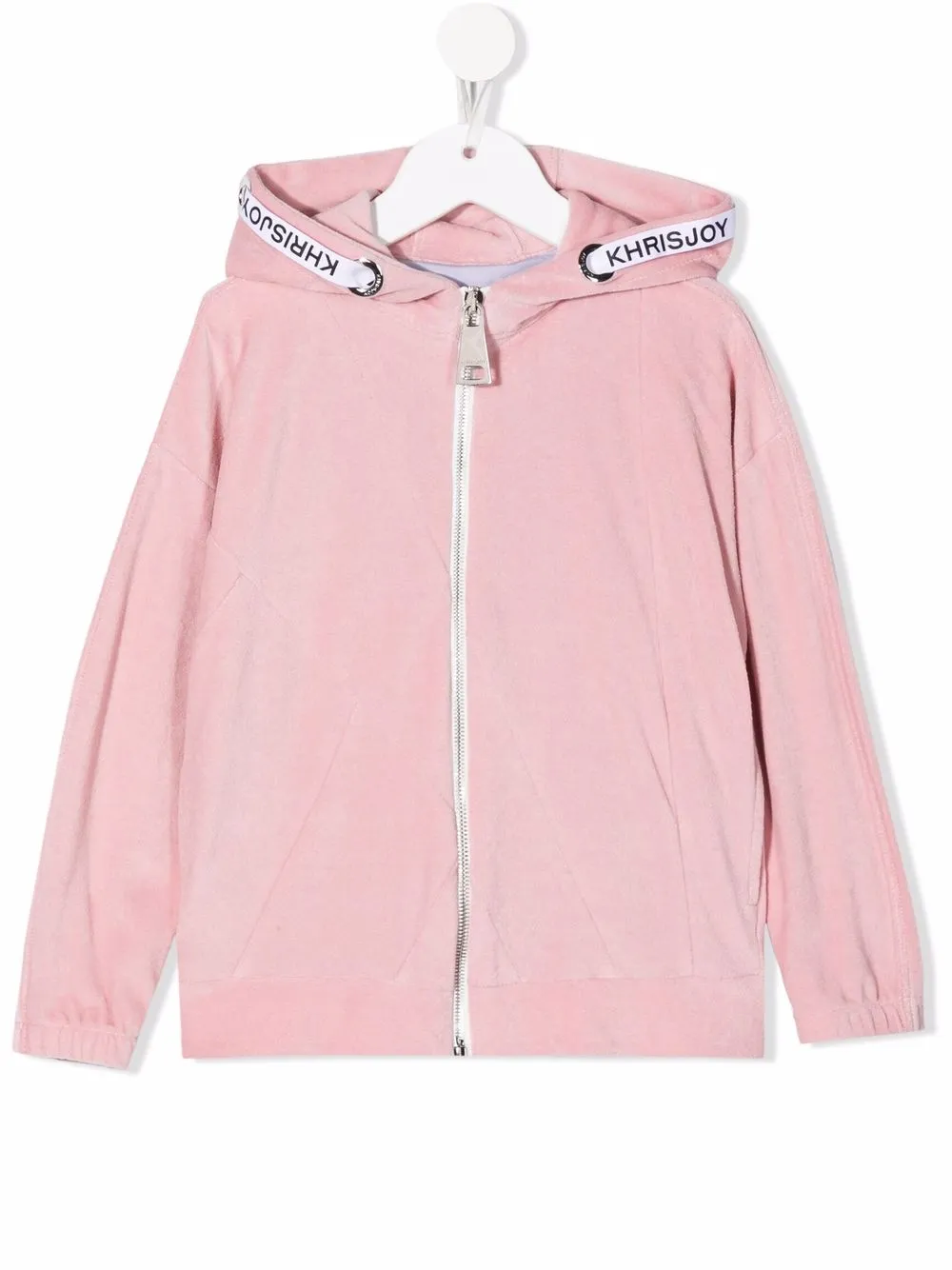 

Khrisjoy Kids hoodie con cordones y cierre - Rosado