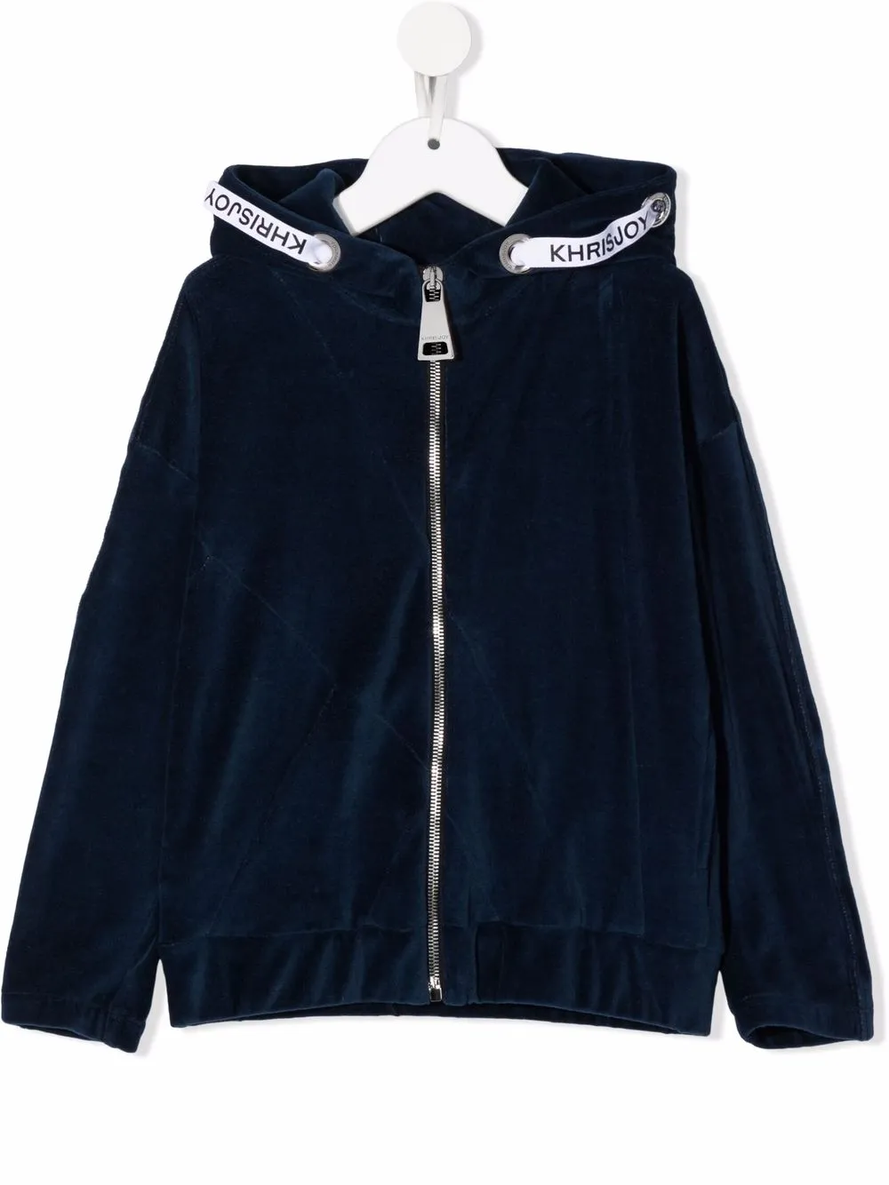 

Khrisjoy Kids drawstring zip-up hoodie - Blue